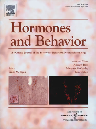 Hormones and Behavior Cover Image